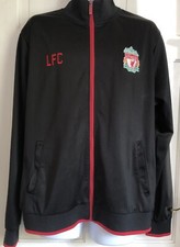 LFC Football Sports Tracksuit Jacket Black Full Zip UK Men's 2XL Liverpool 2017