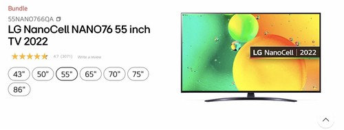 55nano766qa inch led 4k - lg,