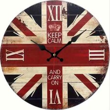 Union jack clock 30cm - union,