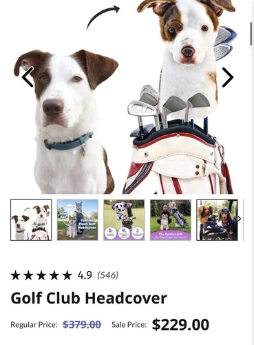 Golf club headcover realistic - club,