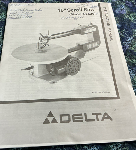 Delta scroll saw - saw, model