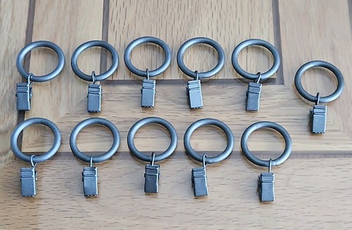 Metal 25mm curtain rings - 11,