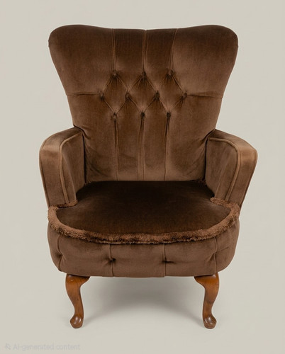 Brown upholstered wingback - brown,