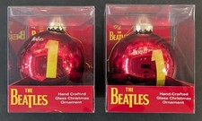 The Beatles '1' Hand-Crafted Glass Christmas Ornaments (X2) - Apple Corps (2011)