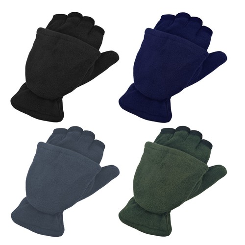 Mens fleece fingerless capped - fleece,
