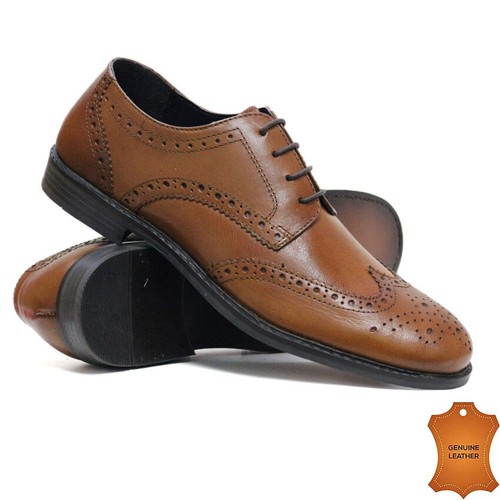 Mens leather brogues smart - mens,
