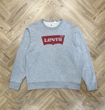 Levi’s Pullover Round Neck Big Logo Grey Sweatshirt Men’s M