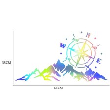 Car Body Side Stickers Hood Cover Vinyl Decal Compass Mountain Tree Graphics 