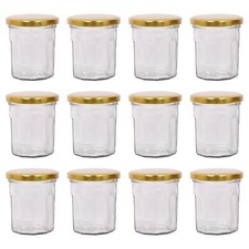 12x 150ml Glass Jam Jars with