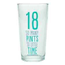 18th Birthday Pint Glass 18th Birthday Gift 18th Glass 18 pint glass