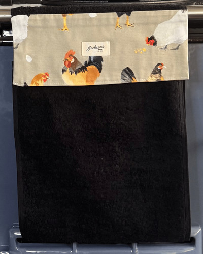 Hen rooster hanging towel - hen,