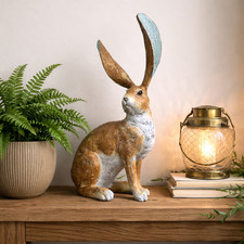 Large rustic rabbit ornament - rustic,