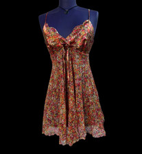 Vintage Victoria's Secret 1991 Ditsy Floral Babydoll Top SMALL Heart Label