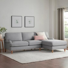 Dusk Hampshire Right Hand Chaise Sofa - Mid Grey RRP £847