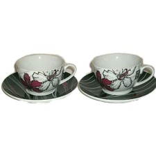 Set For Two ROYAL WORCESTER LAURENCE LLEWELYN BOWEN 2 CUPS+2 SAUCERS  ANNOUSHKA