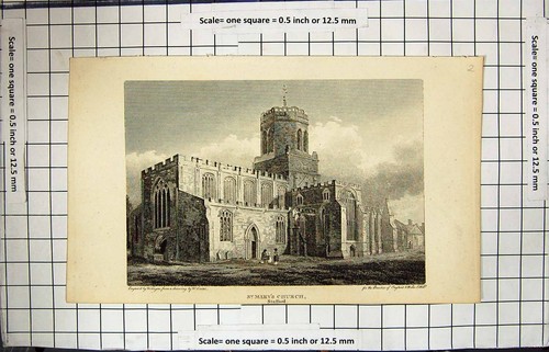 Antique old print - st., mary's