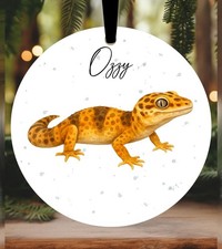 Leopard Gecko Christmas Bauble