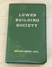 Money box from the Lewes Building Society good condition for age locked no key