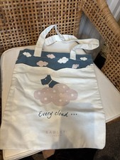 Radley Foldaway Bag Shopper Tote White with Pink Dog