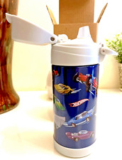 Pottery barn school Disney HOT WHEELS Water Bottle star birthday boy space .