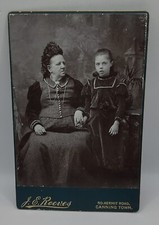 Cabinet Card, Older Woman with Young Girl. REEVES, Canning Town.