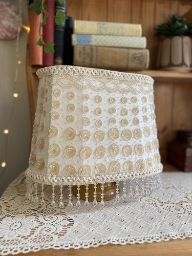 Vintage beaded lampshade - vintage,