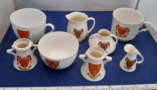 8x Antique Crested Ware China