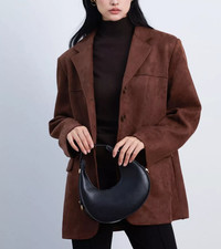Women's Suede Leather Coat