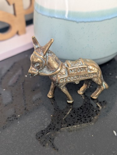 Vintage solid brass - brass, donkey