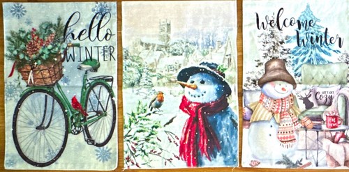 Winter garden flags set 3 - winter, flags.