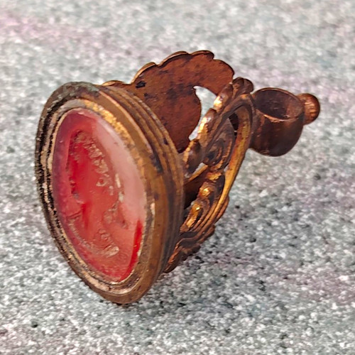 Victorian wax seal - wax, oval