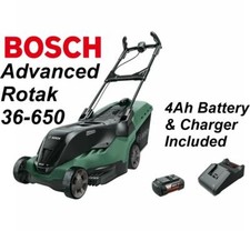Bosch AdvancedRotak 36-650 Cordless Lawnmower with 36v 4Ah Battery & Charger