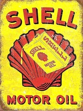 Metal Sign Shell Oil Vintage
