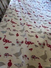 5 Metres Ashley Wilde Tabitha Red Blue Geese Duck Hen Fabric 100% Cotton New