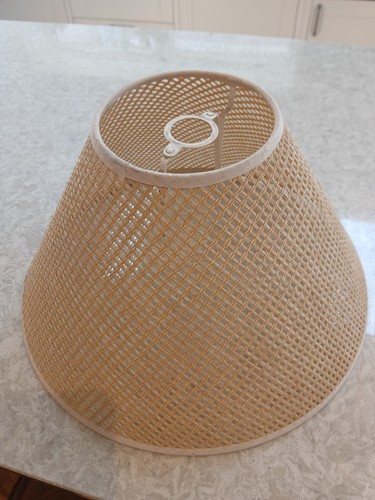 Woven rattan wicker lampshade - woven,