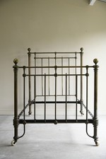Antique Victorian Brass Single Bed Frame Bedstead