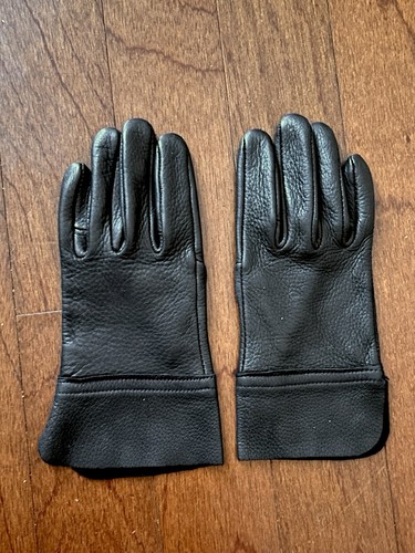 Geier deerskin gloves black - gloves,