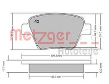 Original METZGER Brake Pad Set