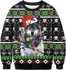 BG Wolf Santa Ugly Christmas