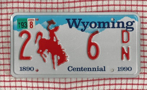 Wyoming american license - -,