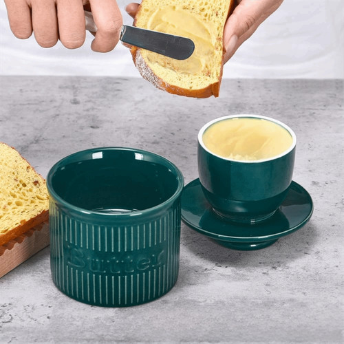 Butter bell crock with - butter,