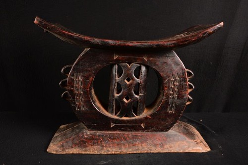 Antique ashanti african stool - antique,