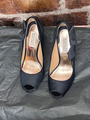 Badgley mischka black satin - badgley,