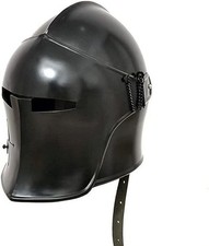 Black Barbuta Crusader Helmet