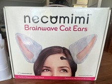 Necomimi Brainwave Neurowear Interactive White Cat Ears Headband Open Box