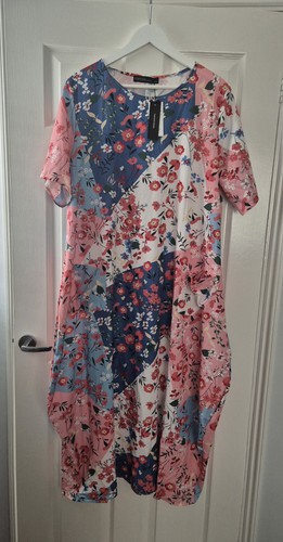 Zanzea floral patchwork midi - zanzea,