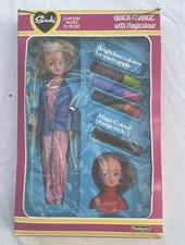 Vintage SINDY Doll Quick Set with Magic Curl Blonde Hair 1970’s