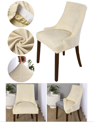 Stretch velvet wingback chair - velvet,