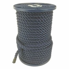 20mm Navy 3 Strand Nylon Rope x 35m On A Reel, Anchor, Boat Mooring, Yacht