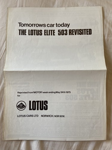 Lotus elite 503 roadtest - elite,